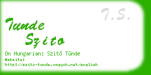 tunde szito business card